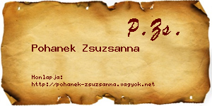 Pohanek Zsuzsanna névjegykártya